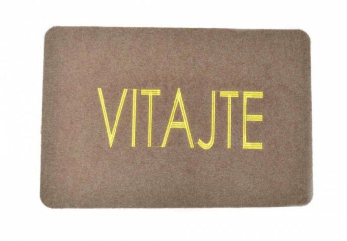 Rohož 40x60 cm guma+textil VITAJTE hnedá